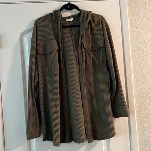 Maurice’s women’s cardigan, green, size 1x